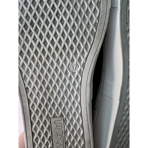 SIXTYSEVEN Women's Black Leather Croc Embossed Sneakers Point Toe Size 6.5 EU 37 - Picture 6 of 7